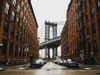 Puente de Brooklyn en la ciudad de Nueva York