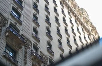 Detalle de un edificio en la ciudad de Nueva York