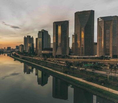 Aerial view of Sao Paulo, Brazil.
