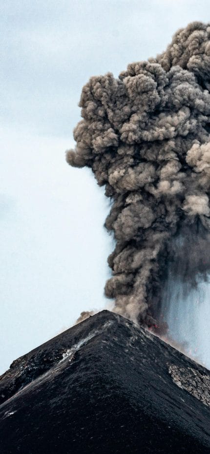 Vulcão em erupção