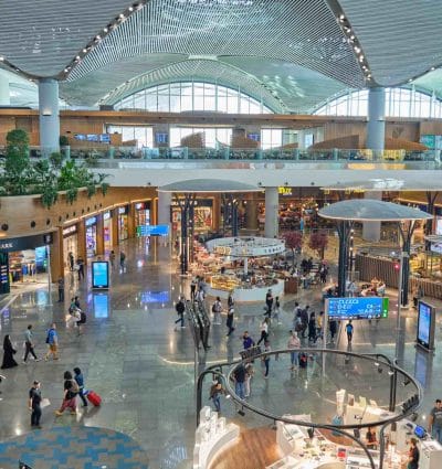 Detalhe do aeroporto de Istambul.