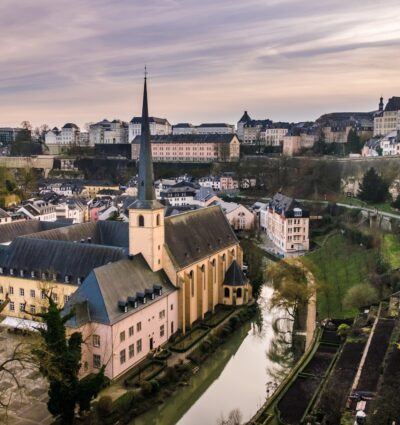 The beautiful city of Luxembourg in Europe