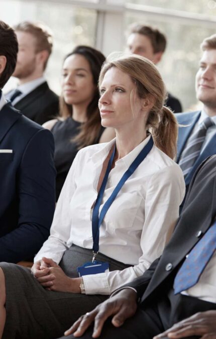 Audience watching a business conference
