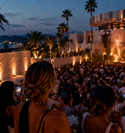 Private party at a nightclub in Ibiza.